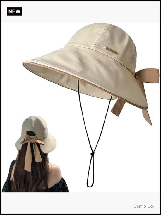 Wide Brim Sun Hat Foldable Adjustable with Ponytail Hole main image 7